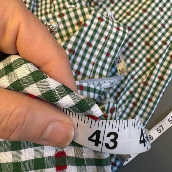 NWT Upay Preppy Green White Red Long Sleeve Country Club Dress women's Medium - Picture 8 of 8